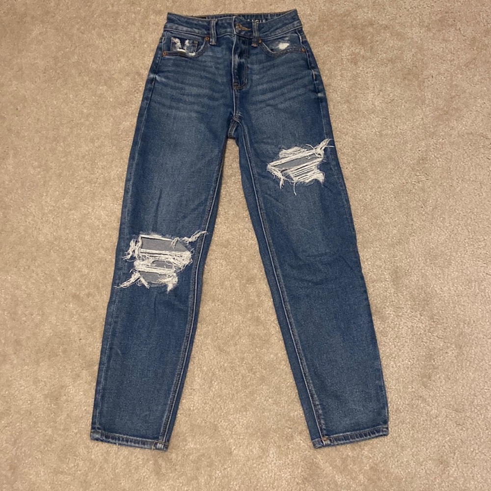 Dark wash American eagle straight leg jeans